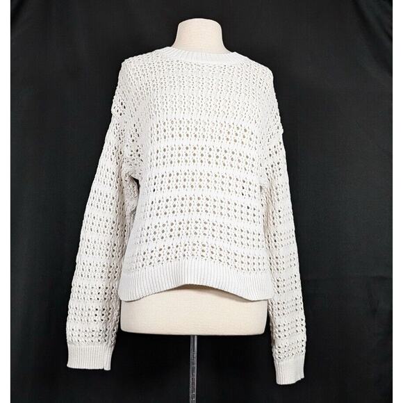 Universal Thread Sweaters - Universal Threads Tan Open Knit Cotton Blend Sweater Misses Size L